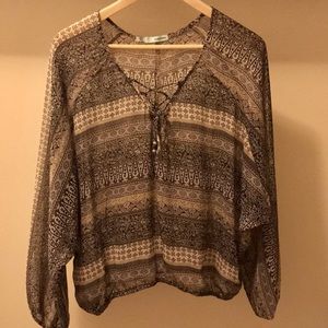 Maurices Boho Patterned Top | Size L